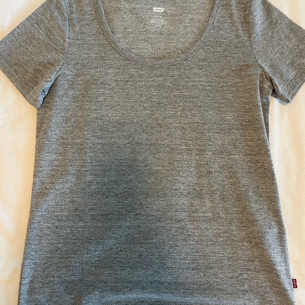 Levi's Silver Fitted Short Sleeve T-Shirt